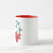 Belle Mug à café floral classique à deux tons (Centre)