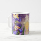 Belle Mug à café Iris Fleur violet - Peinture (Devant gauche)