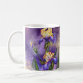 Belle Mug à café Iris Fleur violet - Peinture (Gauche)