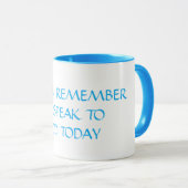 Belle Mug Belle question en turquoise (Devant droit)
