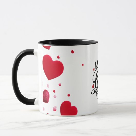 Belle Mug blanche : Fabriquée avec amour (Gauche)