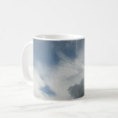 Belle Mug de café blanc bouffé nuages (Devant gauche)