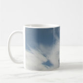Belle Mug de café blanc bouffé nuages (Gauche)