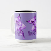 Belle Mug de café de chat de lait mauve (Devant gauche)