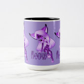 Belle Mug de café de chat de lait mauve (Centre)
