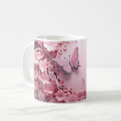 Belle Mug de café Floral Design (Devant gauche)