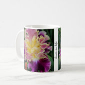 Belle Mug d'Iris jaune et violet (Devant gauche)