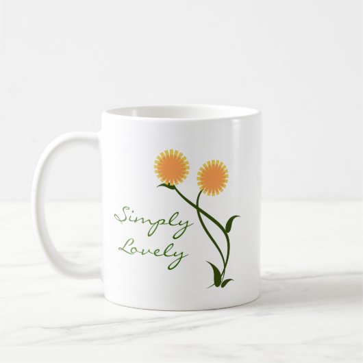 Belle Mug Fleur, Orange (Gauche)