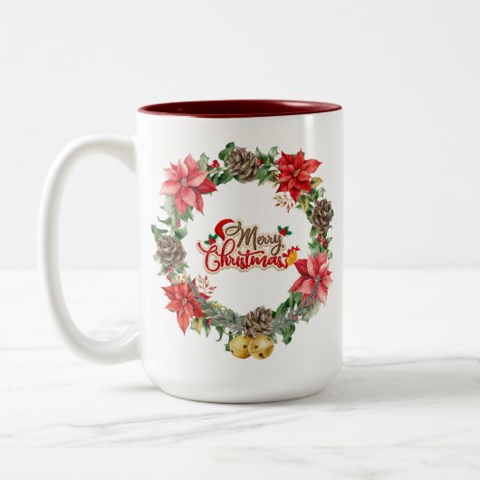 Belle Mug florale de Noël (Gauche)
