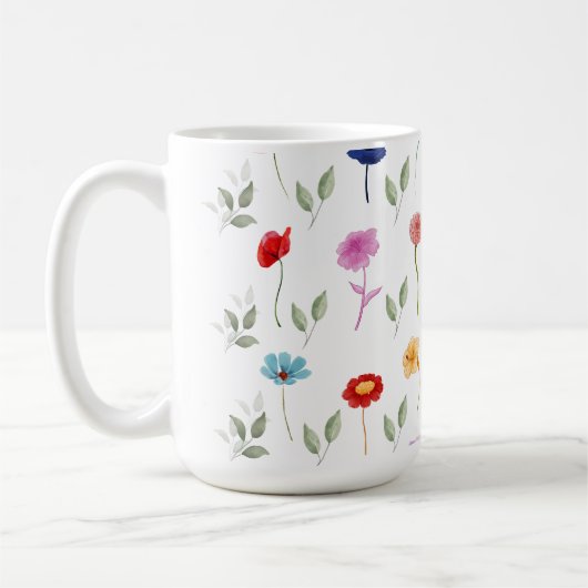Belle Mug imprimée Fleur sauvage (Gauche)