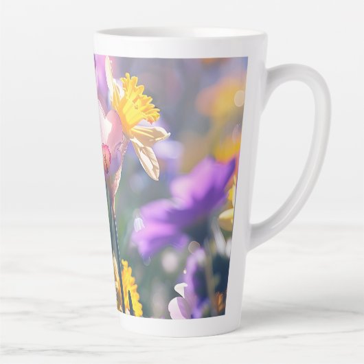 Belle Mug Latte Fleur Daffodil. (Droite)