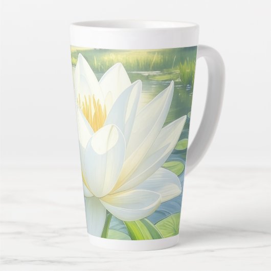 Belle Mug Latte Fleur Lily (Angle droit)