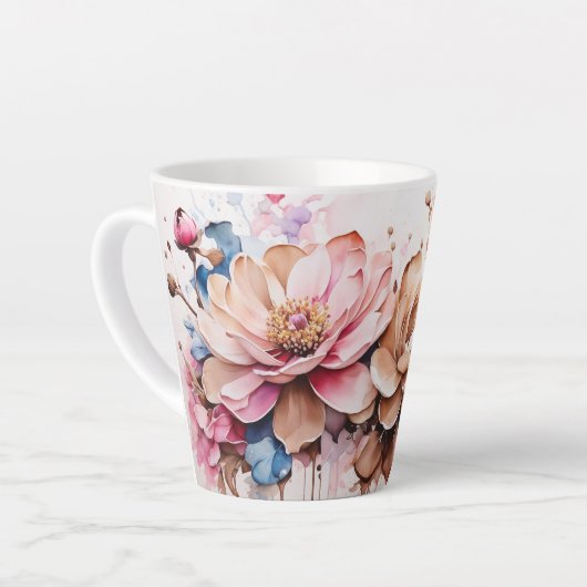 Belle Mug latte florale (Angle gauche)