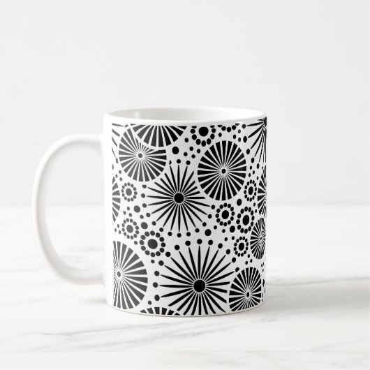 Belle Mug noir et blanc rétro (Gauche)