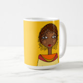 Belle Mug Visage Stylisé (Devant droit)