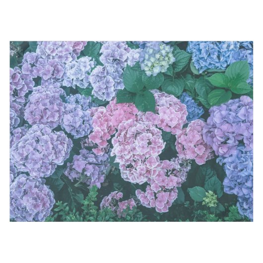 Belle nappe florale pourpre et rose de | (Devant (Horizontal))