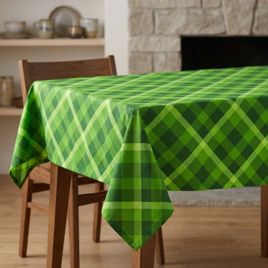 Belle nappe petite carreaux vert arbre