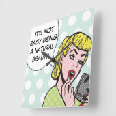 Belle Naturelle Bande dessinée Horloge murale (Angle)