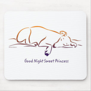Belle Night Sweet Princess tapis de souris