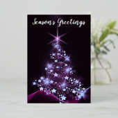 Belle Noël Arbre Foil Carte de vacances (Debout devant)