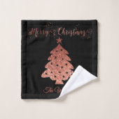 Belle Noël noir et rose (Gant de toilette)