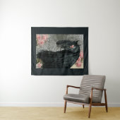 Belle Noire Cheval Friésien - Tapisserie (En situation (horizontale))