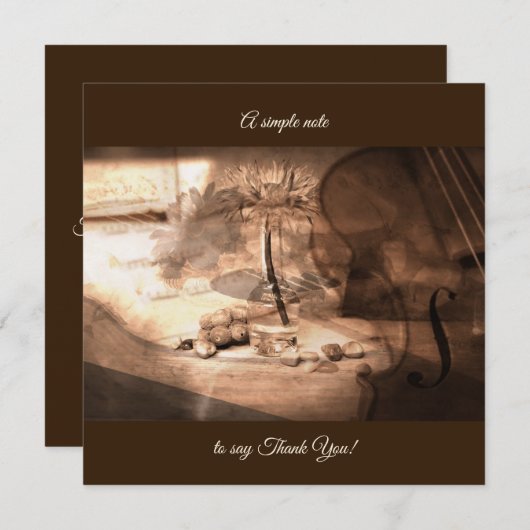 Belle note simple de Merci (Devant / Derrière)