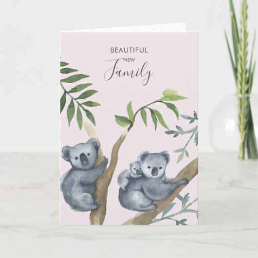 Belle nouvelle carte de koala à l'aquarelle pour l (Devant)