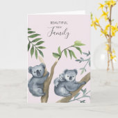Belle nouvelle carte de koala à l'aquarelle pour l (Fleur jaune)