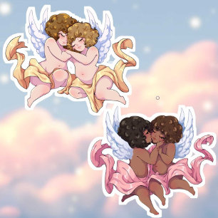 Belle Nuit Bébé Anges Sticker