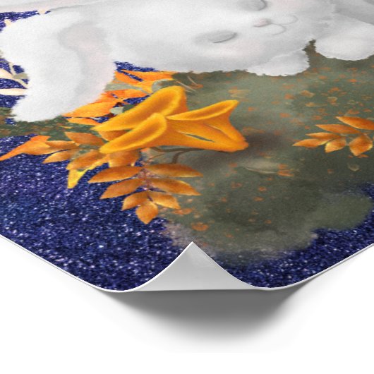 Belle Nuit voeux chat poster de sommeil (Coin)