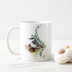 Belle Nuthatch Bird Art Café Mug