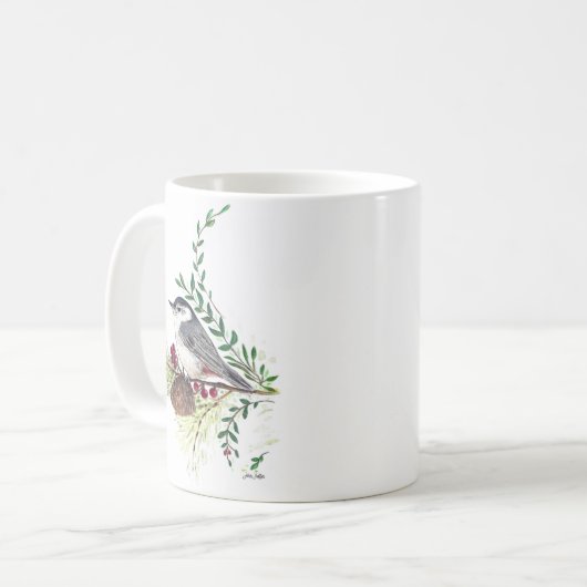 Belle Nuthatch Bird Art Café Mug (Devant gauche)