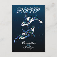Belle Orca Whales Beach Wedding RSVP
