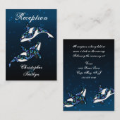 Belle Orca Whales Mariage Cartes de Réception (Devant / Derrière)