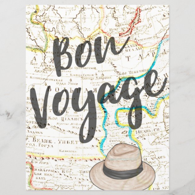 Belle page vintage Bon voyage (Devant)