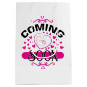 Belle papa-to-be art de mot Grand sac cadeau (Dos)