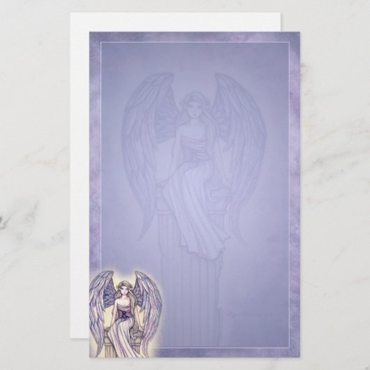 Belle papeterie Angel Périwinkle Bleu (Devant / Derrière)