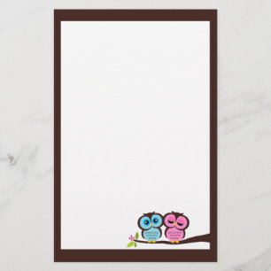 Belle papeterie de hiboux