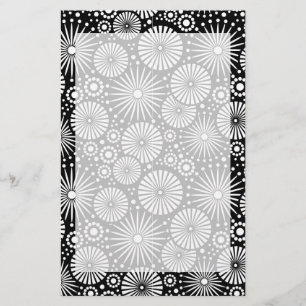 Belle papeterie rétro noir et blanc