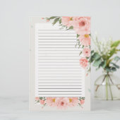 Belle papeterie rose floral (Debout devant)