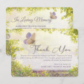 Belle papillon Jardin délice Carte de remerciement (Devant / Derrière)