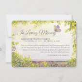 Belle papillon Jardin délice Carte de remerciement (Dos)