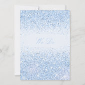 Belle Parties scintillant Bleue Invitations de mar (Dos)