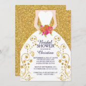 Belle Parties scintillant de mariée Invitation à l (Devant / Derrière)