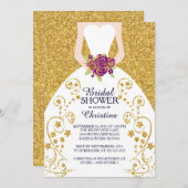 Belle Parties scintillant de mariée Invitation de  (Devant / Derrière)