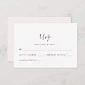 Belle Peach Blush Wedding Rsvp (Devant / Derrière)