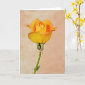 Belle Peach Jaune Orange Rose Carte de note (Fleur jaune)