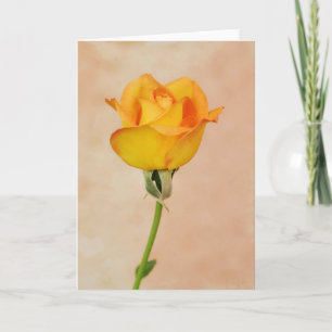 Belle Peach Jaune Orange Rose Carte de note
