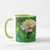 Belle Peach Orange Rose Art Mug Cup (Gauche)